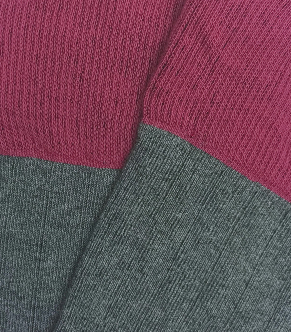 Grey And Pink Knee High Socks