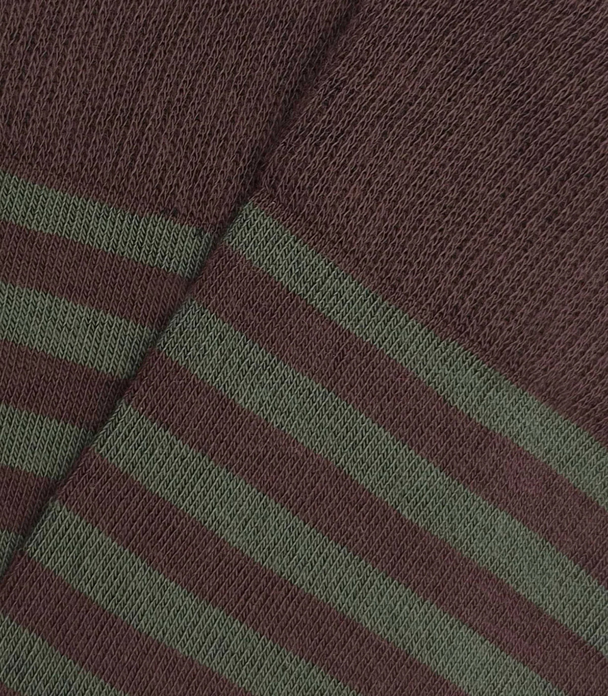 Brown And Green Striped Socks