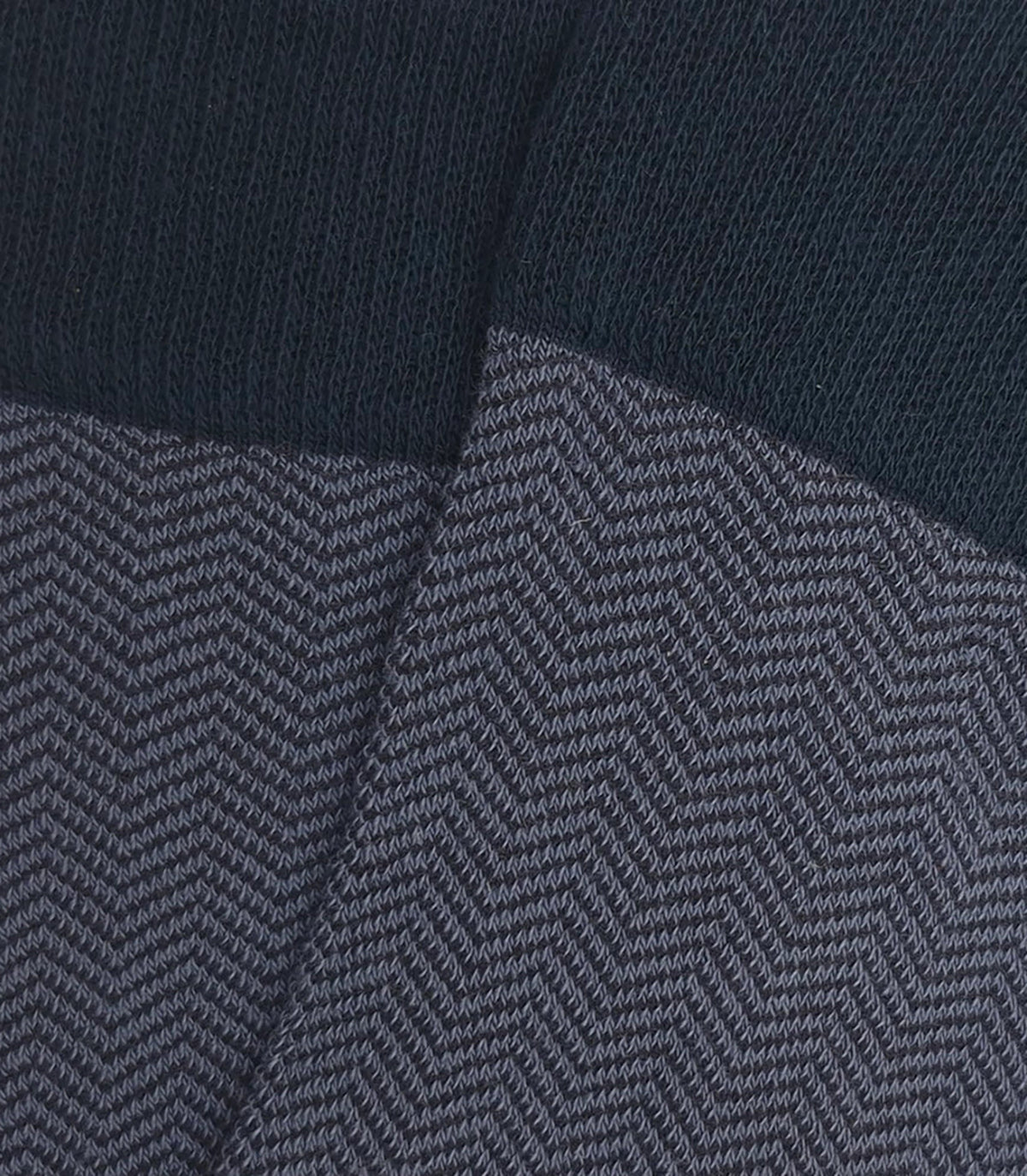 Blue Herringbone Knee High Socks