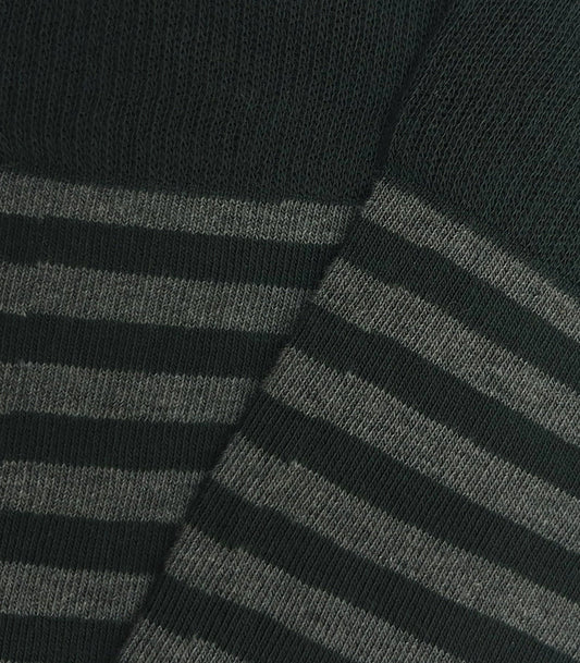 Calcetines Rayas Finas Verde Y Gris