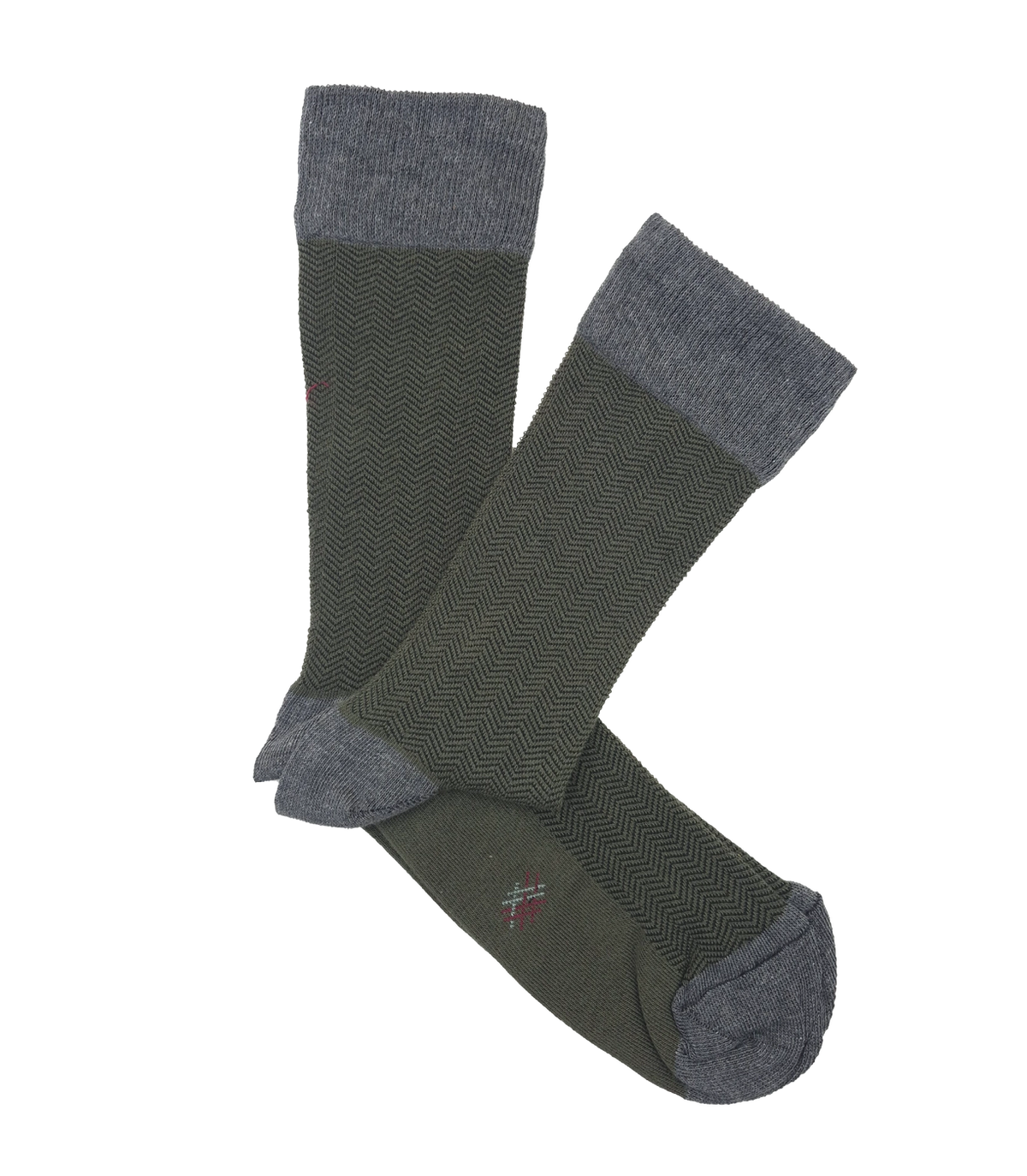 Calcetines Espiga Verdes Y Gris
