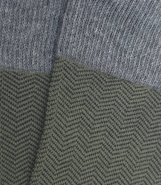 Calcetines Espiga Verdes Y Gris