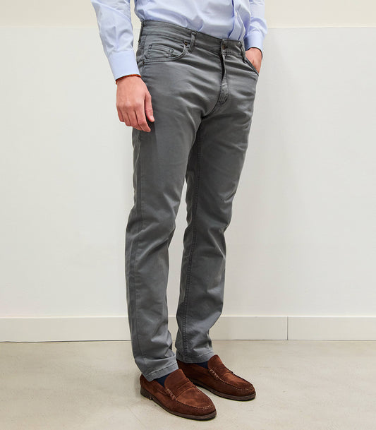 Pantalón Cinco Bolsillos Gris Oscuro