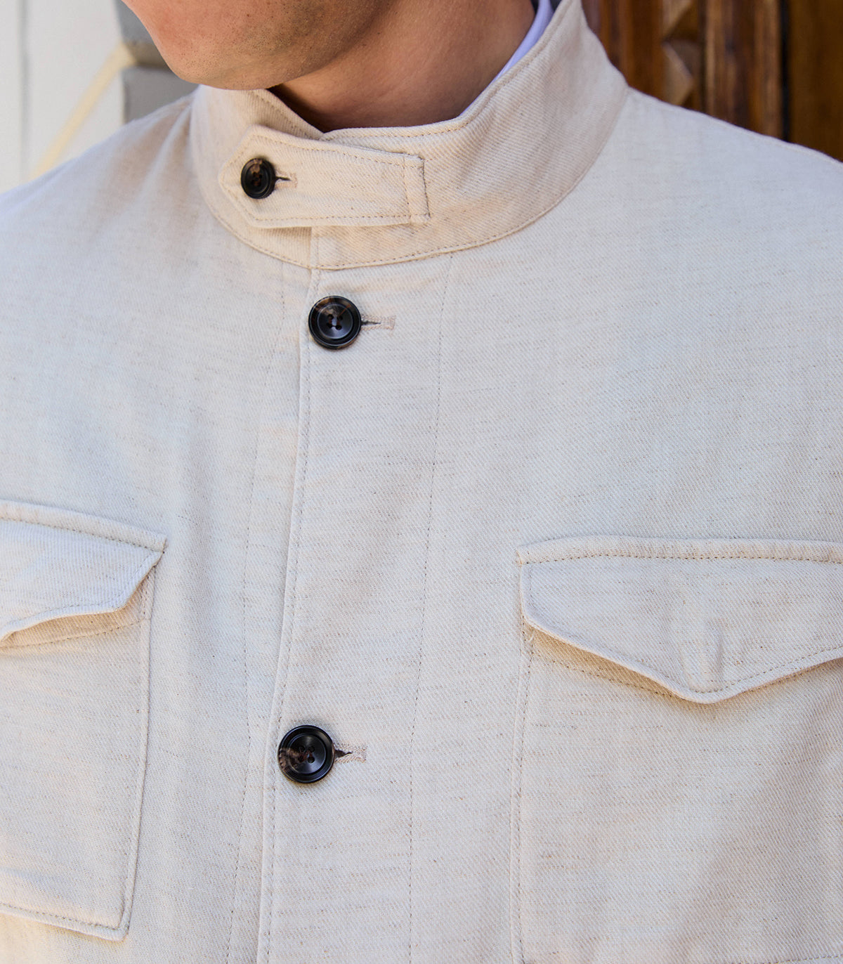 Parka Lino Algodón Crudo