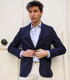 Americana 100% Lino Azul