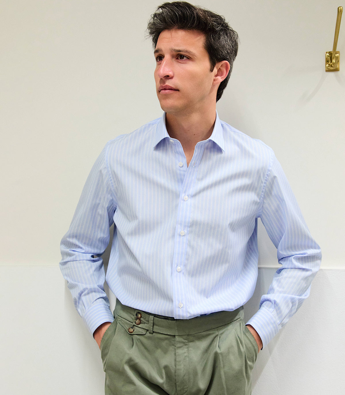 Camisa Raya Ejecutiva Celeste