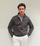 Mist Zipper Organic Cotton Sweatshirt