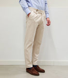 Beige Origin Pleated Chino Trousers