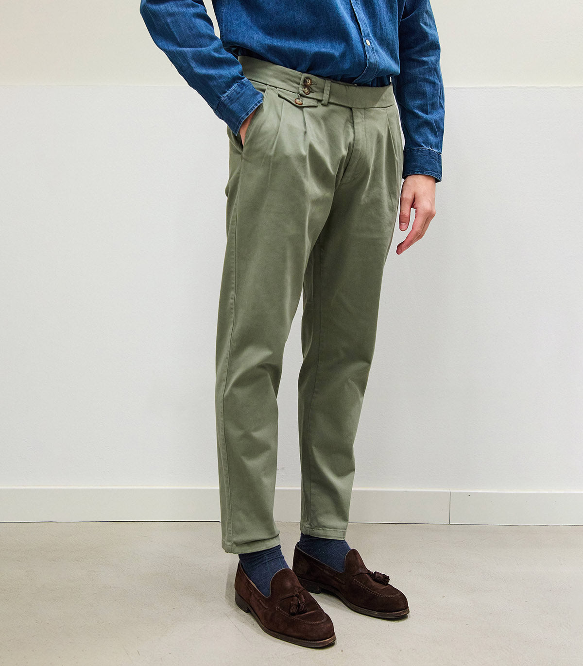 Pantalón Chino Pinzas Origin Verde