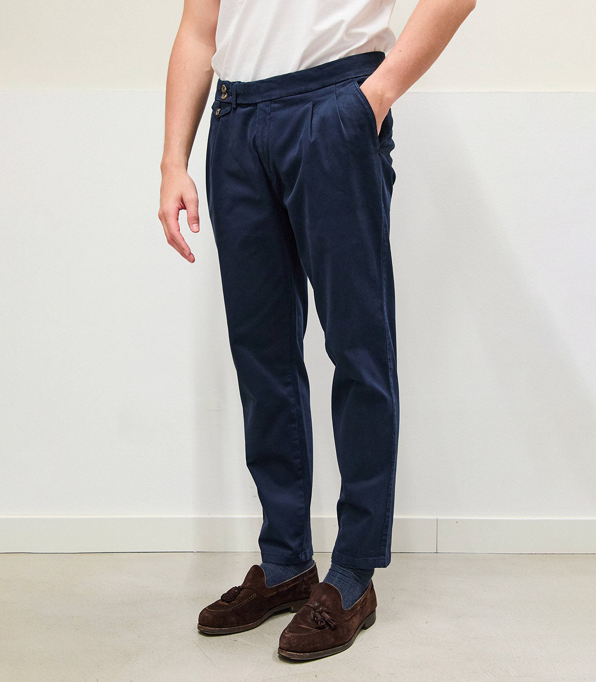Pantalón Chino Pinzas Origin Azul