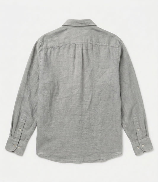 Camisa Lino Gris Perla
