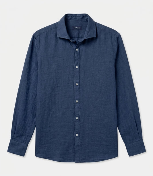Camisa Lino Azul Oasis