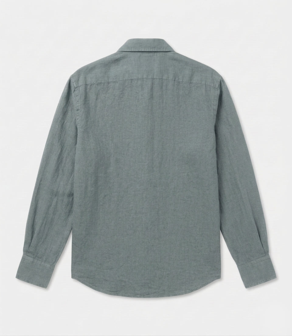 Camisa Lino Verde Fog