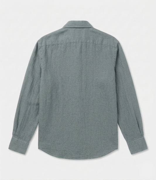 Camisa Lino Verde Fog