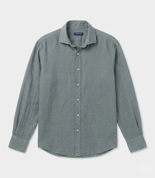 Camisa Lino Verde Fog