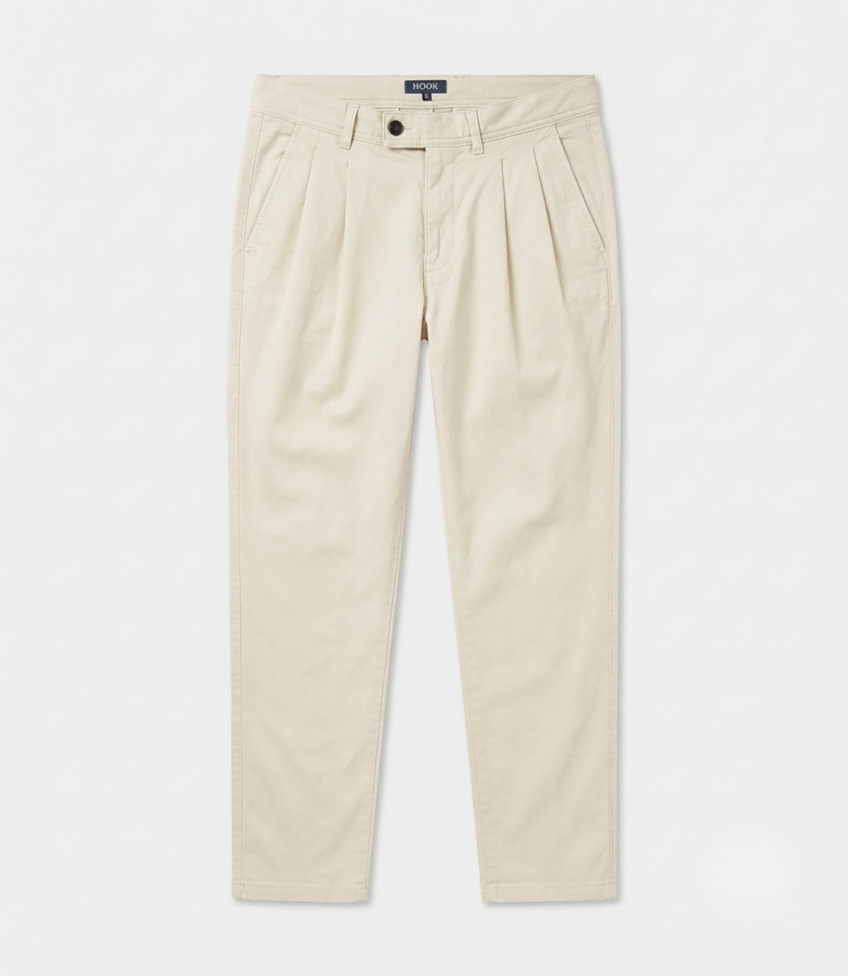 Pantalón Casual Algodón Tencel Beige Claro